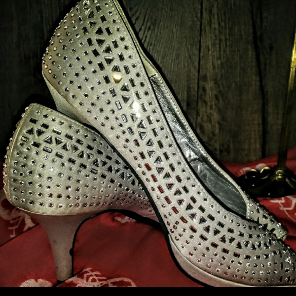 Kelly & Katie Shoes Size 7.5 Mosaic Open Toe - Picture 6 of 10
